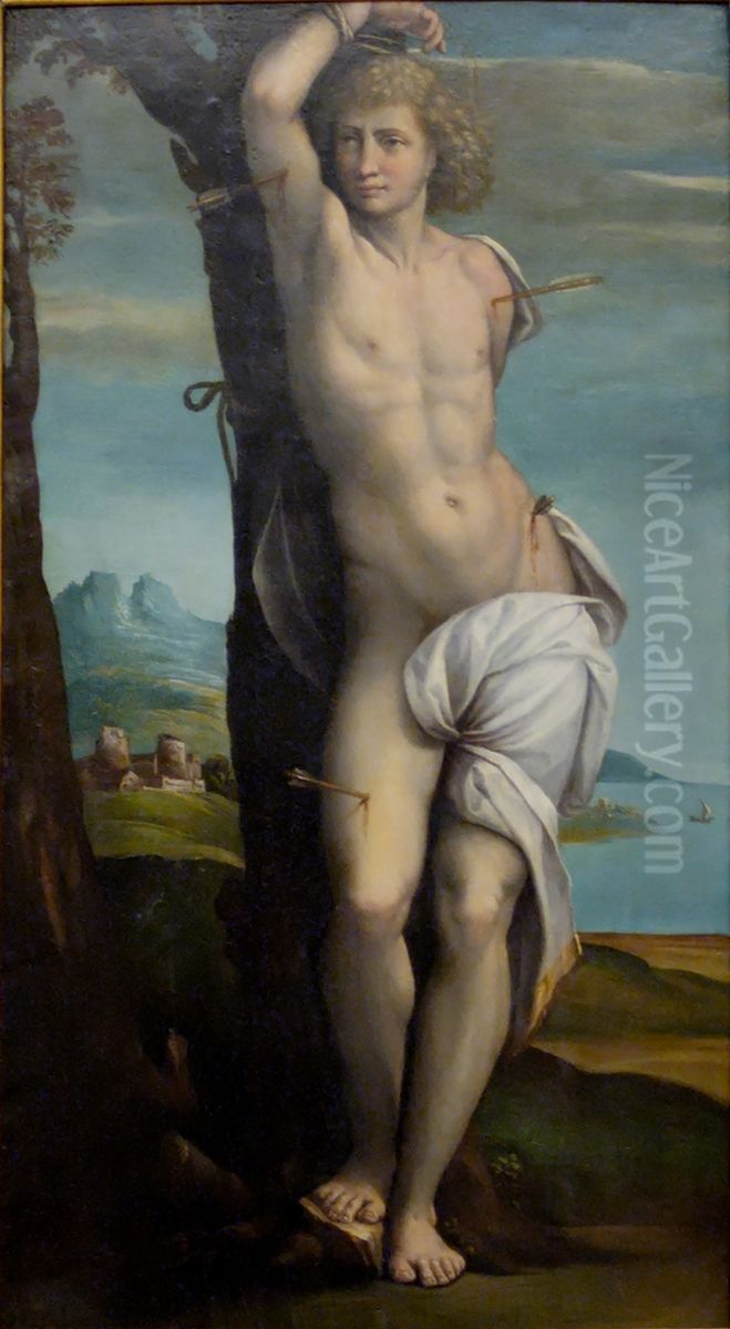 Saint Sebastien Oil Painting by Benvenuto Tisi