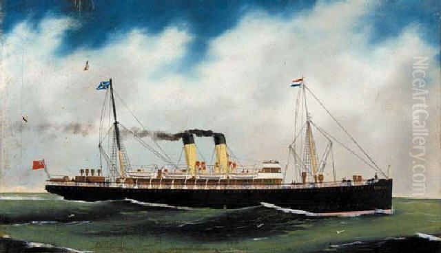 The SteamerBerlin Oil Painting by Harry J. Jansen