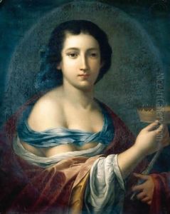 A Young Woman Holding A Crown A Young Woman Holding A Crown