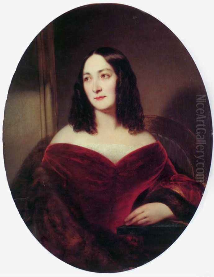 A. Alyabyeva Oil Painting by Pyotr Zakharov-Chechenets