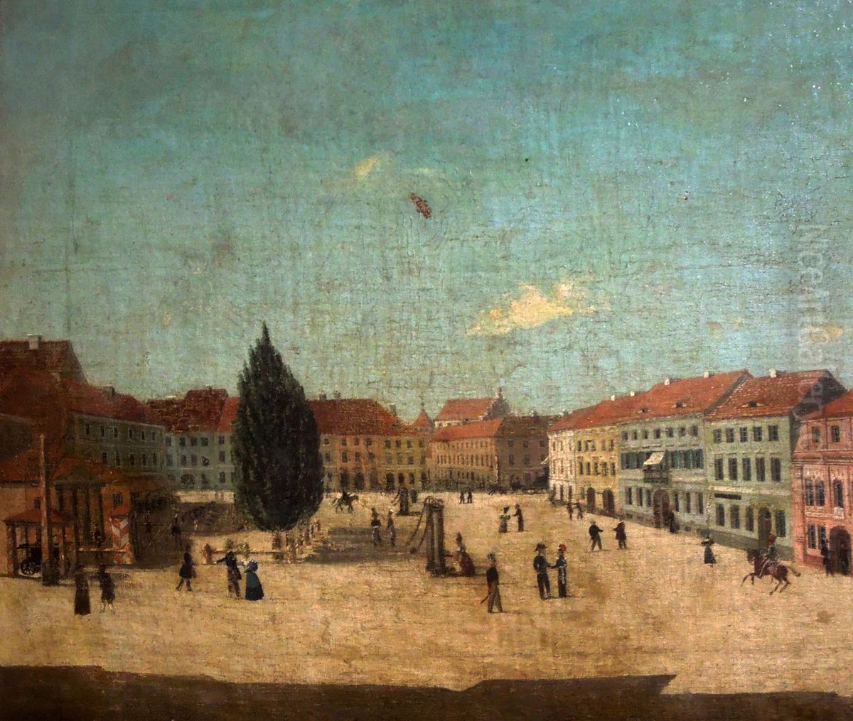 Market Square in Kalisz Oil Painting by unknown