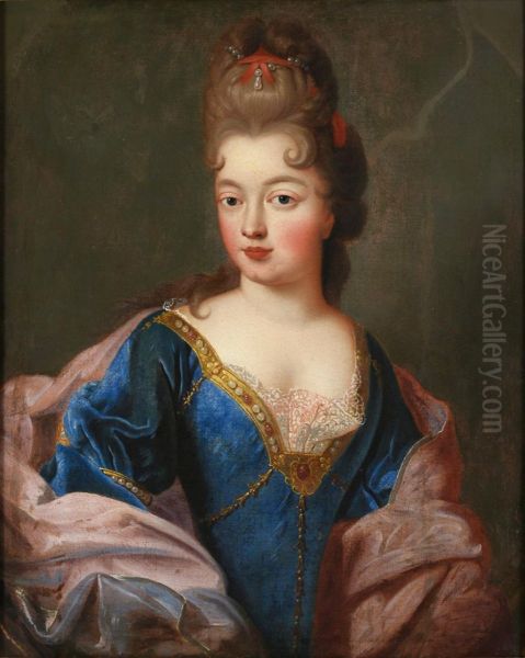 Portrait dit de la Duchesse de Bourgogne Oil Painting by Pierre Gobert