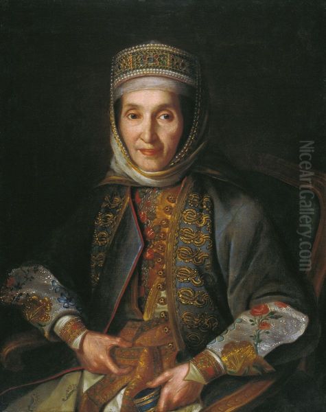 <<Portret A.A. Lazarevoj>> Oil Painting by Ivan Argunov