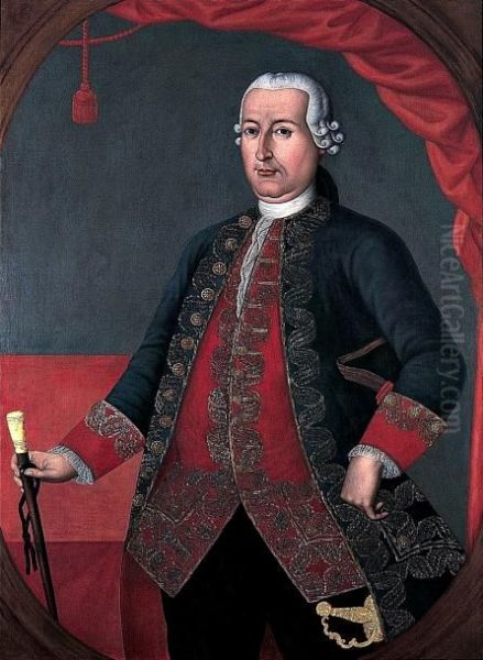 Portrait ofAntonio Jose Amar y Borbon(1742-1826) Oil Painting by Joaquin Gutierrez