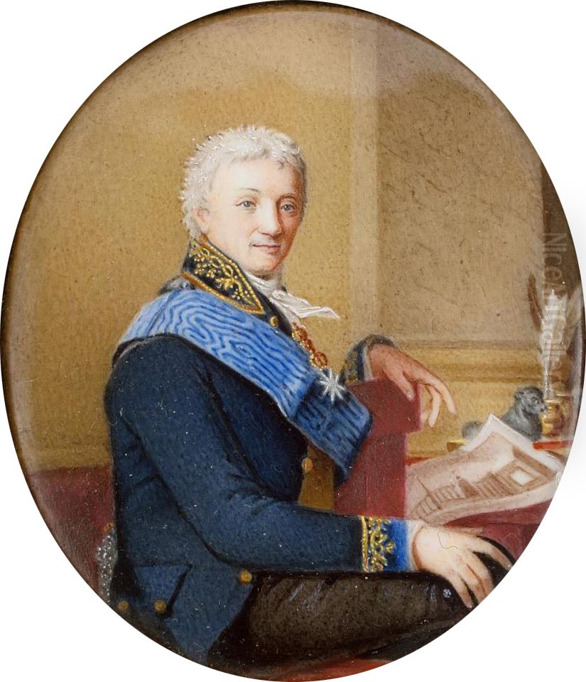 <<Portret grafa Aleksandra Sergeevica Stroganova>> Oil Painting by Jean-Laurent Mosnier