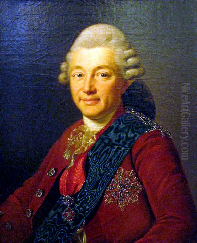 Portrait ofAlexander Sergeyevich Stroganov(1733-1811) Oil Painting by Alexander Roslin