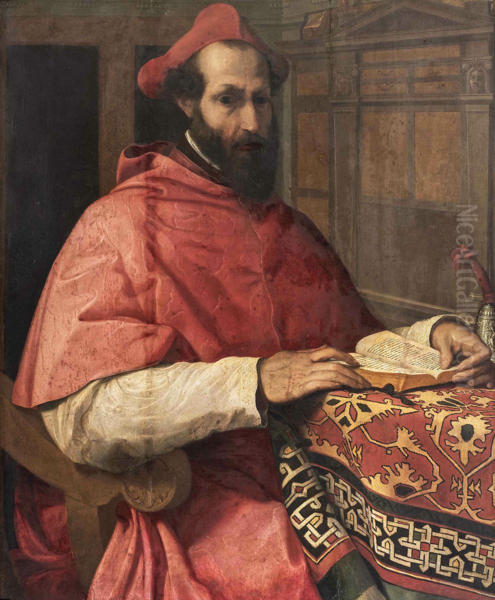 Ritratto del cardinale Marcello Cervini degli Spannocchi Oil Painting by Jacopino del Conte