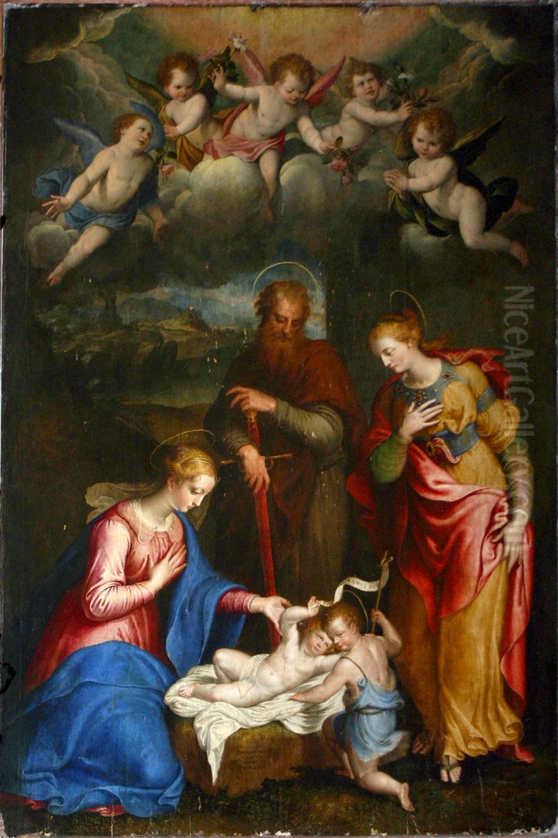 Sacred conversation Oil Painting by Camillo Procaccini