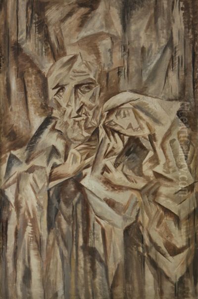 Utesitel Oil Painting by Emil Filla