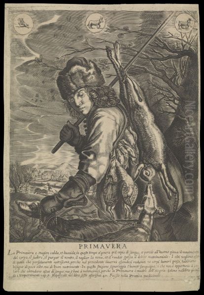 A young man returning from the hunt Oil Painting by Joachim von, I Sandrart