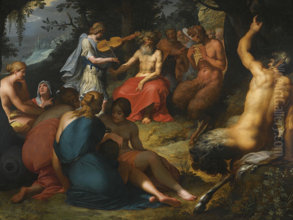 The judgement of Midas Oil Painting by Abraham Janssens I