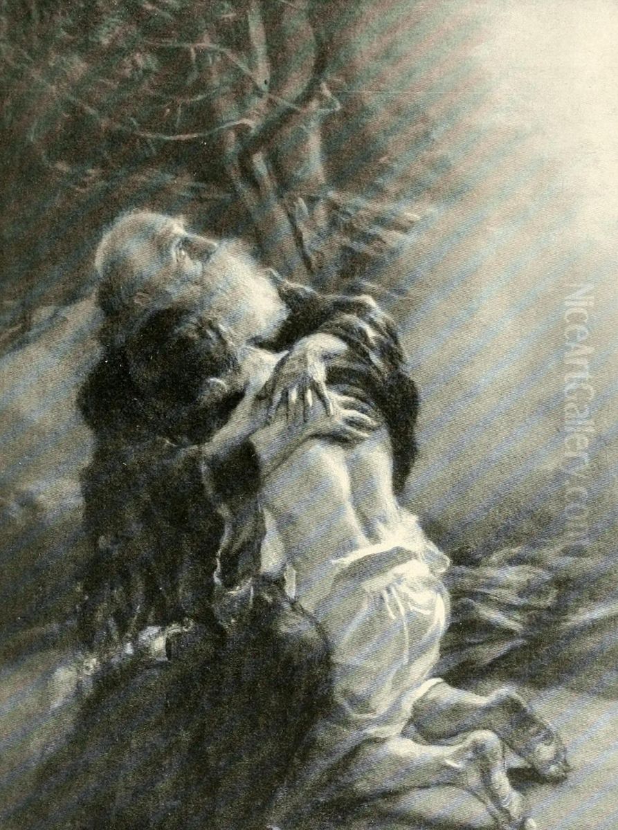 Abraham's trial Oil Painting by Fritz von Uhde