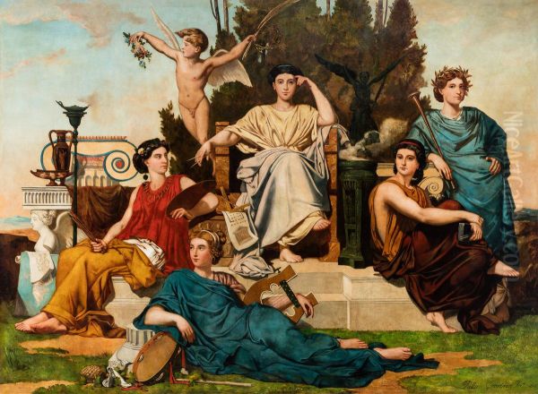 Allegory of the Arts Oil Painting by Juan Leon Palliere
