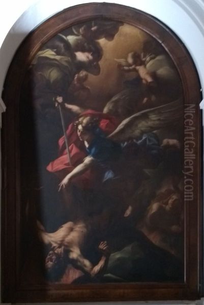 Archangel Michael Oil Painting by Giovanni Battista Benaschi