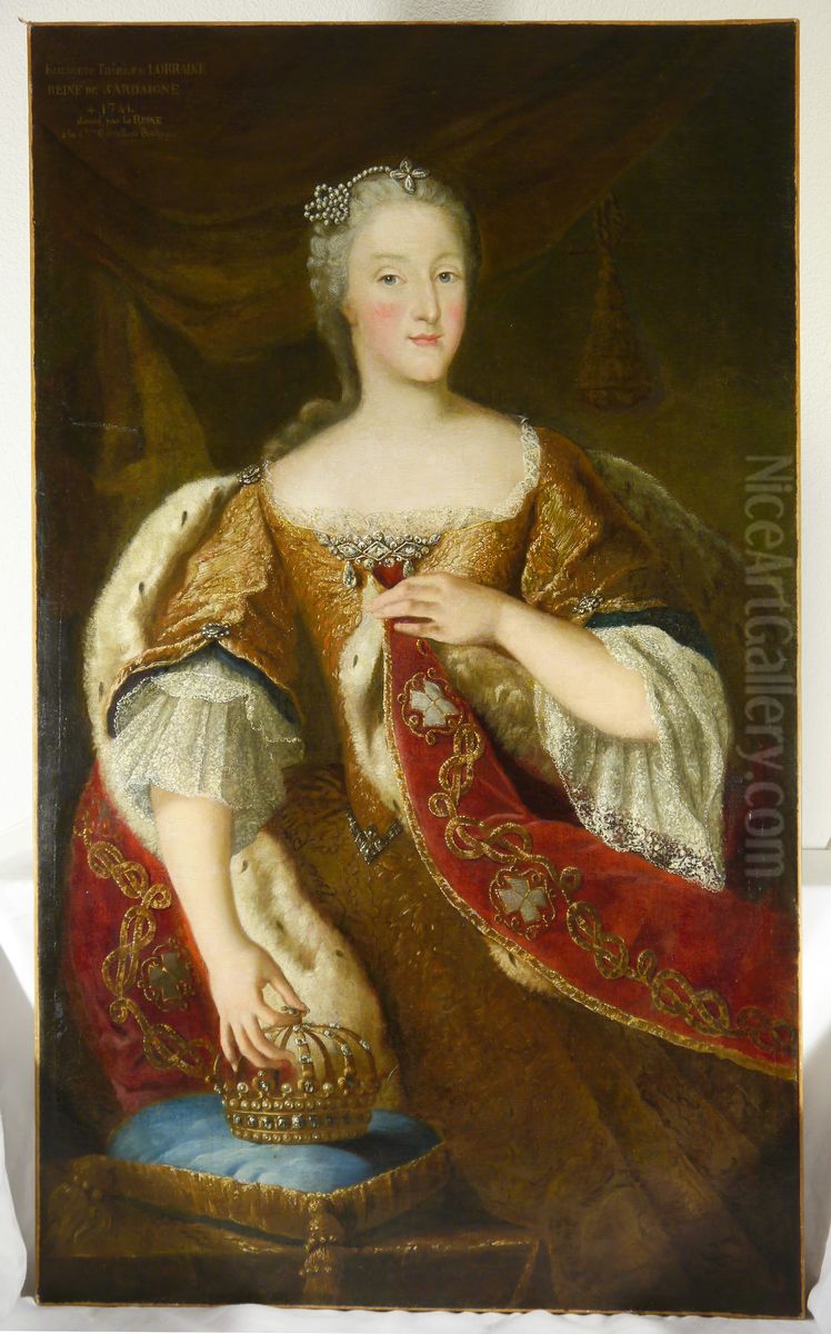Portrait of Queen Elisabeth Therese of Sardinia Oil Painting by Unidentified painter