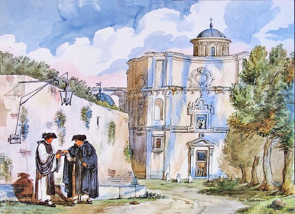 San Bernardo alle Terme Oil Painting by Achille Pinelli