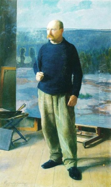 Portrait of Victor Westerholm Oil Painting by Raffaello Gambogi