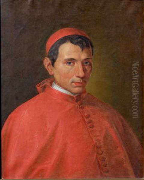 Portrait of cardinalCharles Januarius Acton(1803-1847) Oil Painting by Unidentified painter