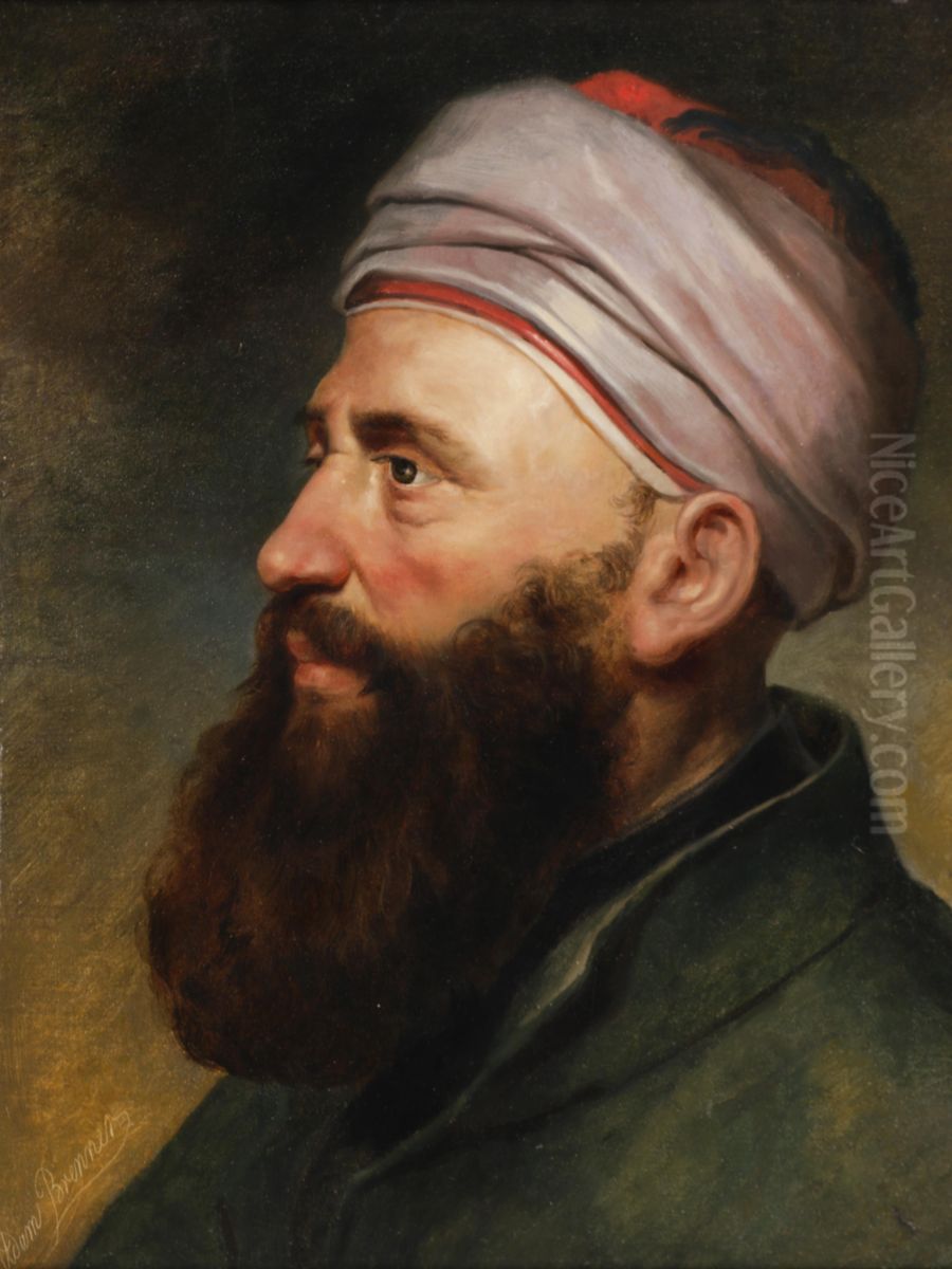 Bildnis eines Herren im orientalischen Kostum Oil Painting by Adam Brenner