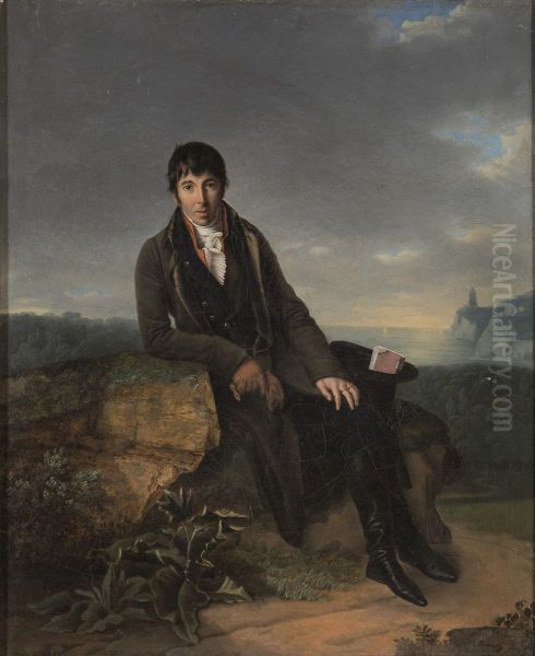 Portrait of a man Oil Painting by Adele Romany