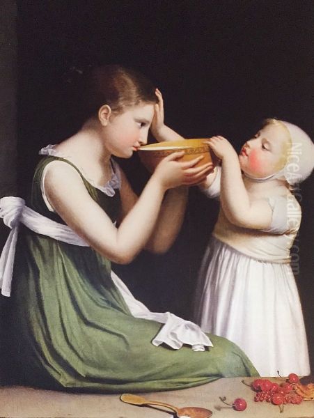 Colazione di bambini Oil Painting by Jeanne-Elisabeth Chaudet