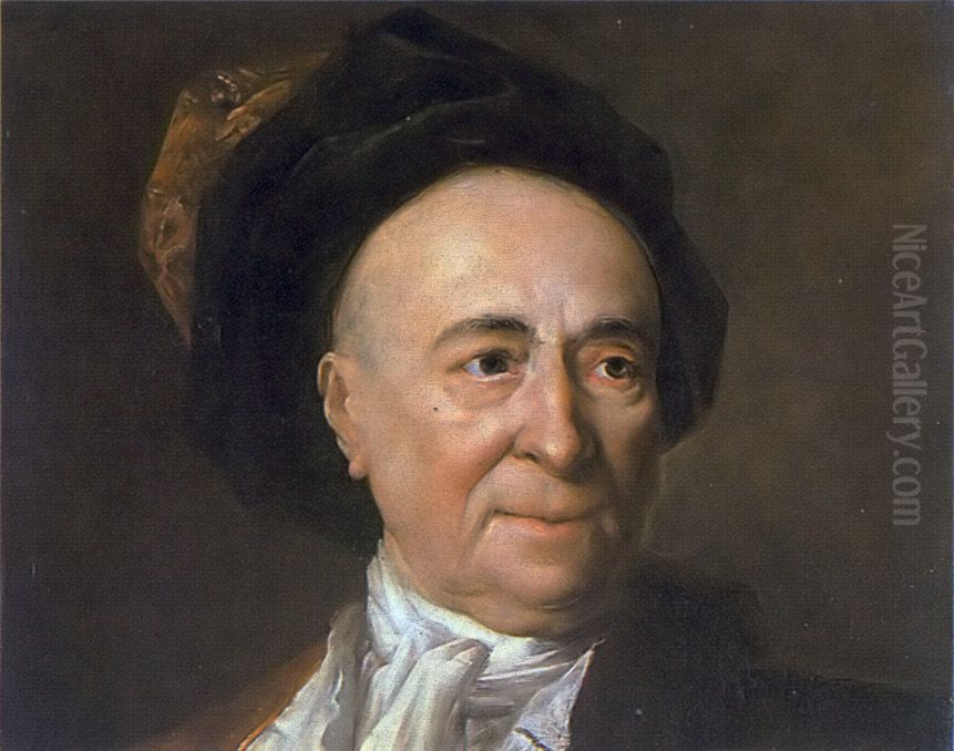 Portrait of Fontenelle Oil Painting by Nicolas de Largilliere