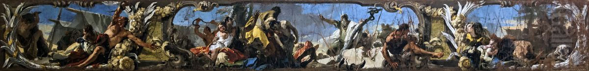 The scourge of Snakes Oil Painting by Giovanni Battista Tiepolo