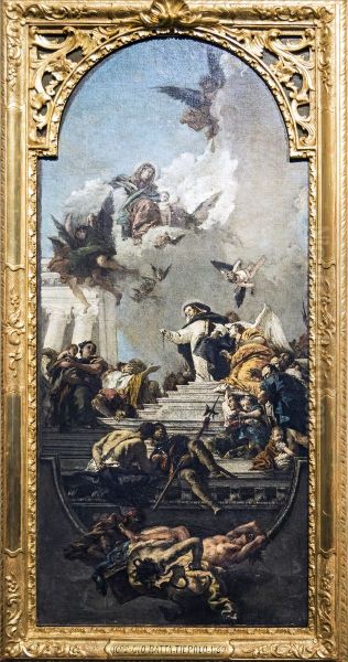 Institution of the Rosary Oil Painting by Giovanni Battista Tiepolo