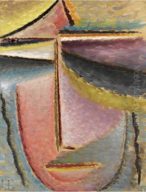 HEAD OF A WOMAN Oil Painting by Alexei Jawlensky