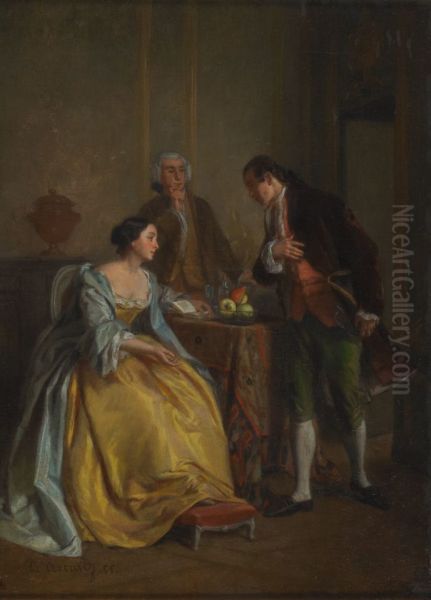 The Recital. Oil Painting by Eugene Accard