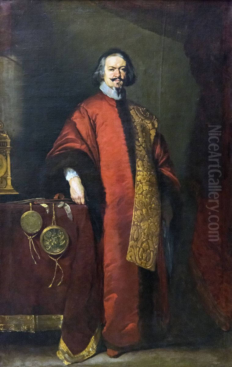 Portrait of Knight Giovanni Grimani Oil Painting by Bernardo Strozzi