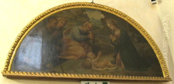 Adoration of the Child Oil Painting by Francesco Granacci