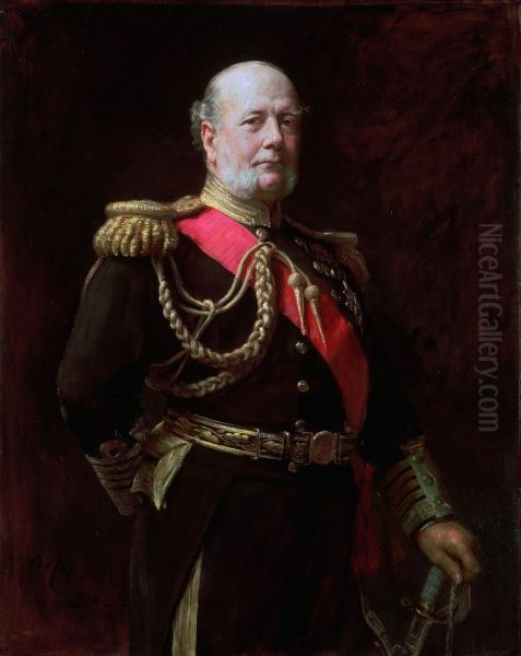 Admiral Frederick Richards Oil Painting by Arthur Stockdale Cope