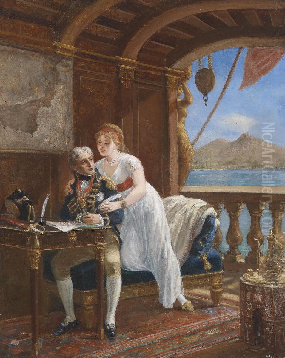 Admiral Nelson und Lady Hamilton in Neapel Oil Painting by unknown