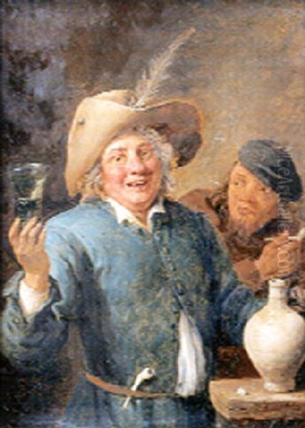 The Merry Drinker Oil Painting by David Teniers the Younger