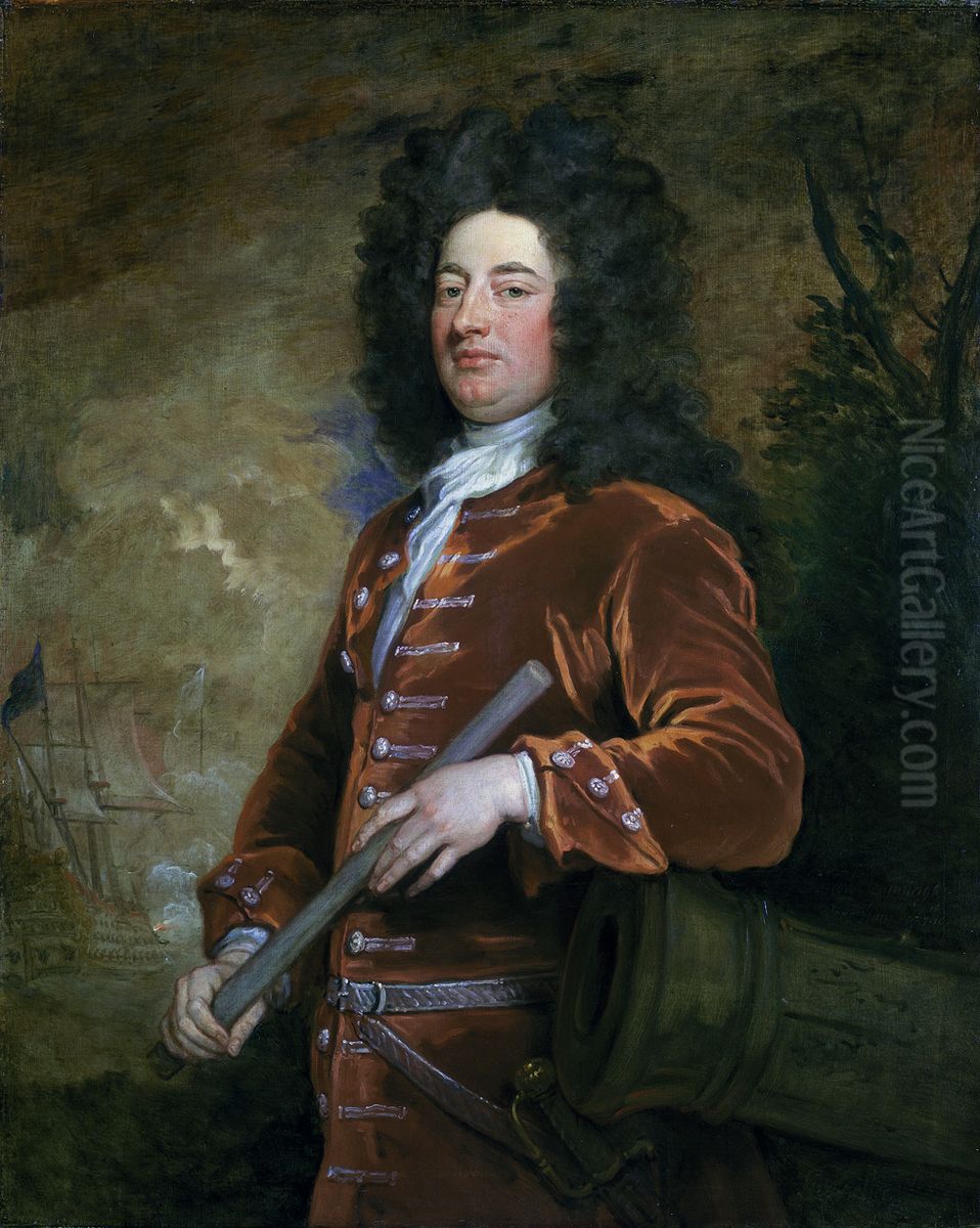 Admiral John Jennings (1664-1743) Oil Painting by Godfrey Kneller