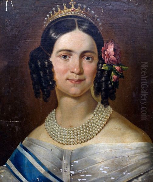 Adelgonda Augusta Carlotta di Baviera Oil Painting by Luigi Manzini