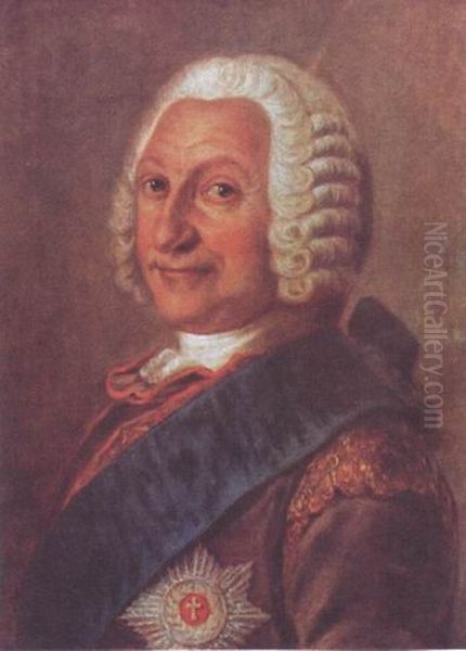 Portrait ofAdolphus Frederick III, Duke of Mecklenburg-Strelitz(1686-1752) Oil Painting by Unidentified painter