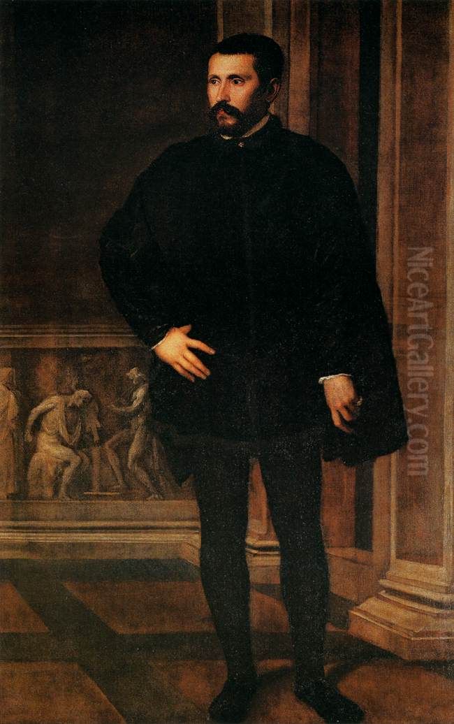 Portrait of a Member of the House of Minerbetti Oil Painting by Titian