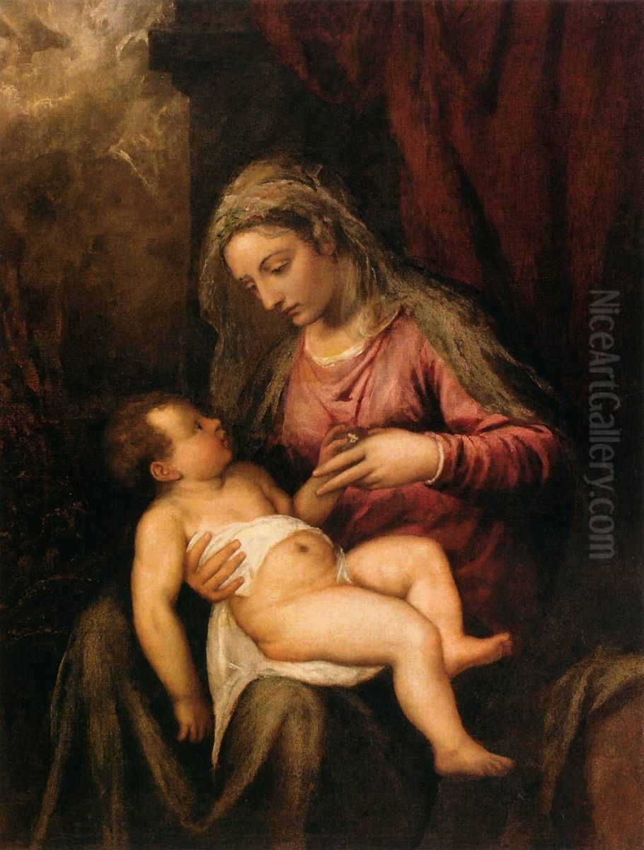 Madonna col Bambino Oil Painting by Titian