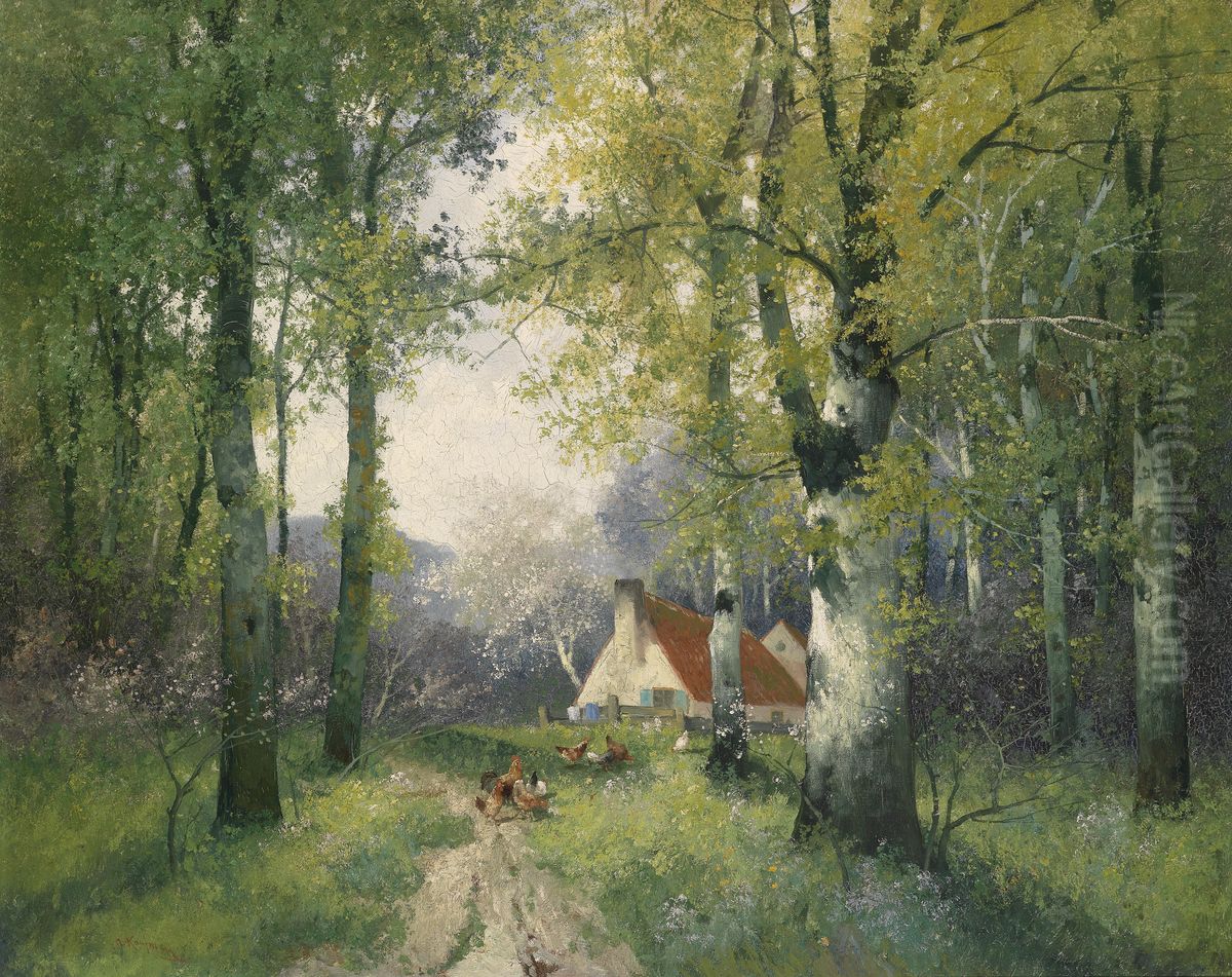 Fruhling Oil Painting by Adolf Kaufmann