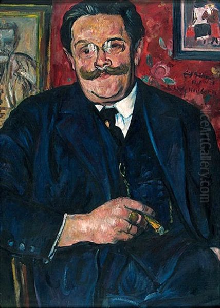 PortraitDr.Adolf Heilborn Oil Painting by Erich Buttner