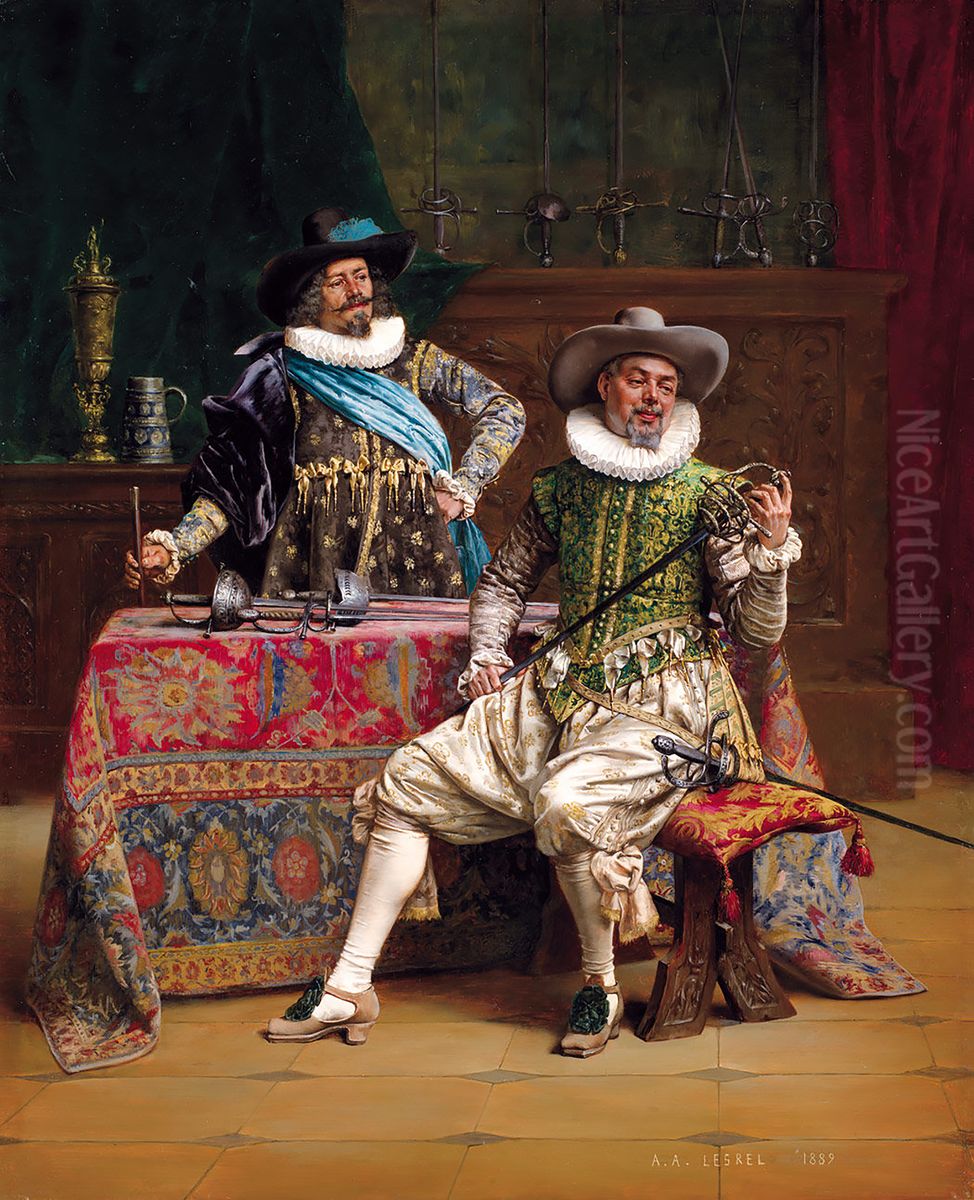 The King's Armourers Oil Painting by Adolphe Alexandre Lesrel