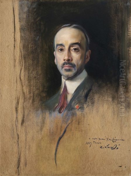 Retrato do Dr. Jose de Figueiredo Oil Painting by Philip de Laszlo