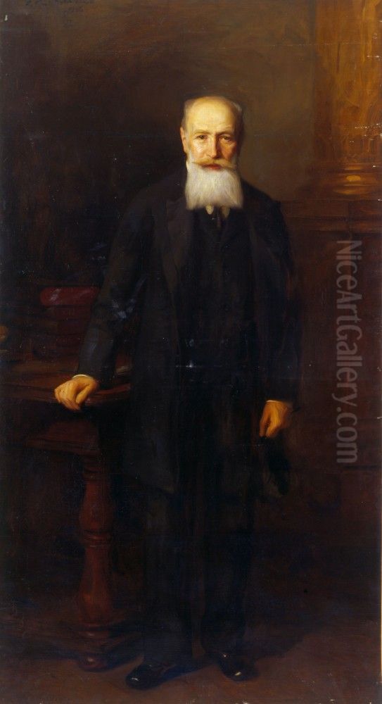 Adolf Ritter von Schenk Oil Painting by Philip de Laszlo