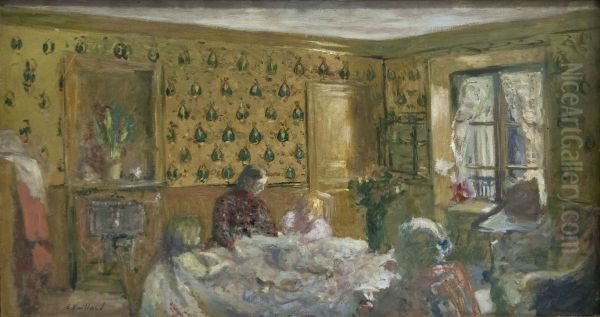 By the Worktable Oil Painting by Edouard Vuillard