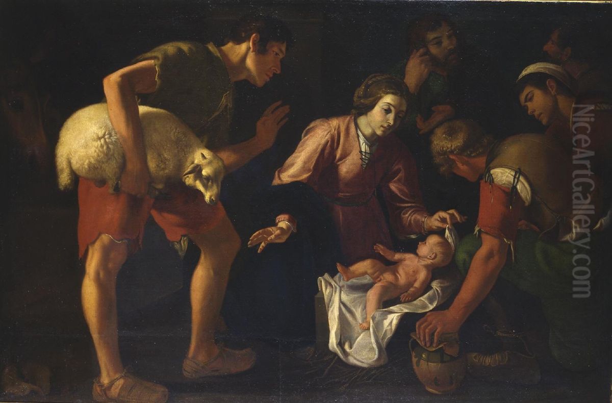 Adoracion de los pastores Oil Painting by Jeronimo Jacinto De Espinosa