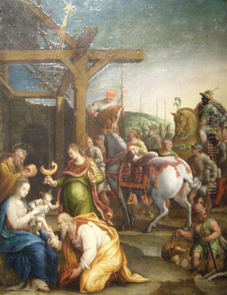 Adoration of the Magi Oil Painting by Lavinia Fontana