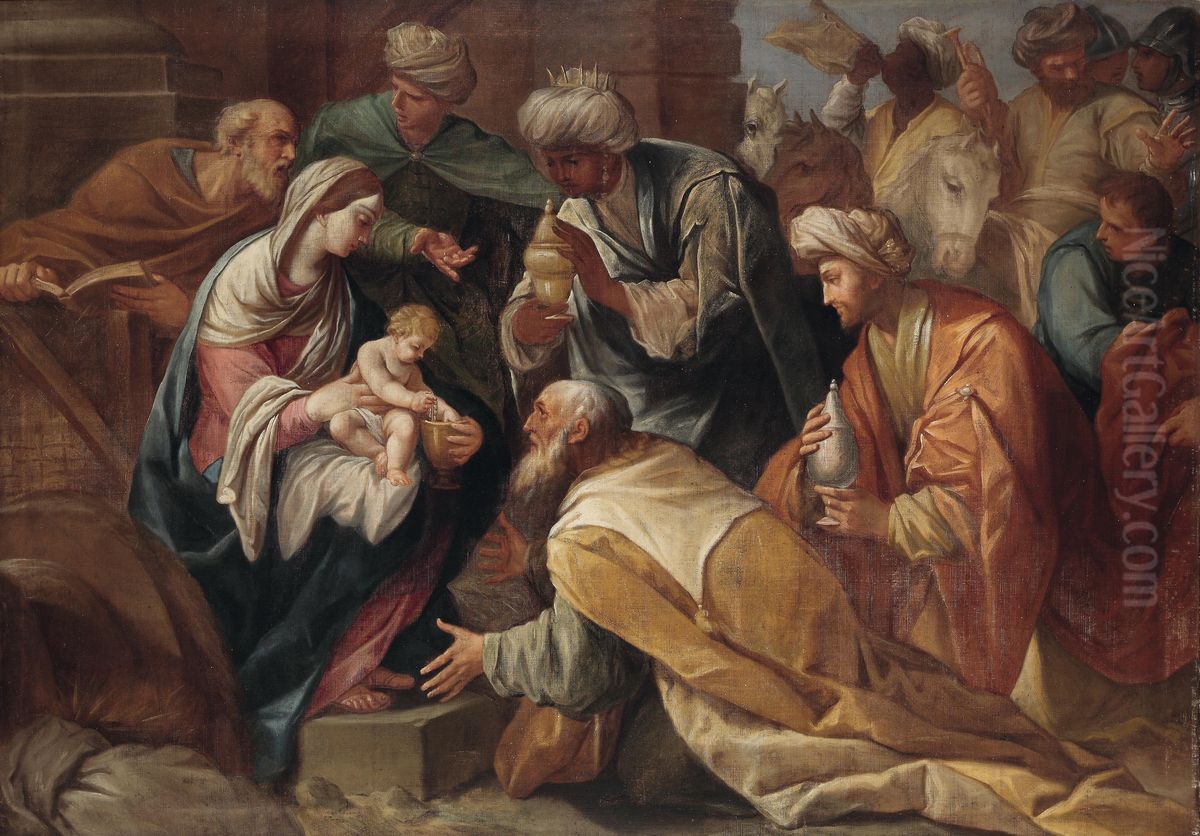 Adoration of the Magi Oil Painting by unknown