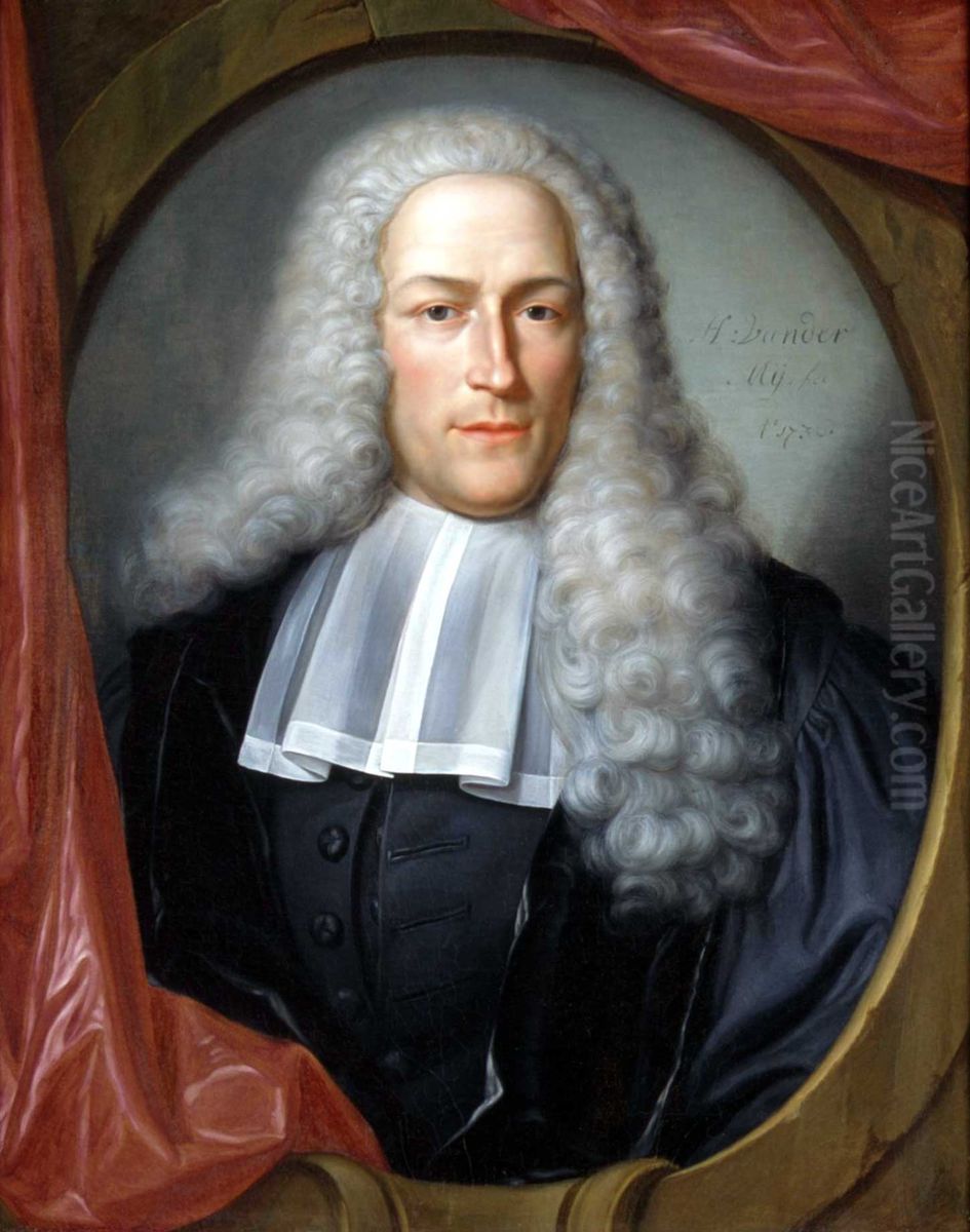 Adriaan van Royen (1704-1779) Dutch physician and botanicus Oil Painting by Hieronymus van der Mij